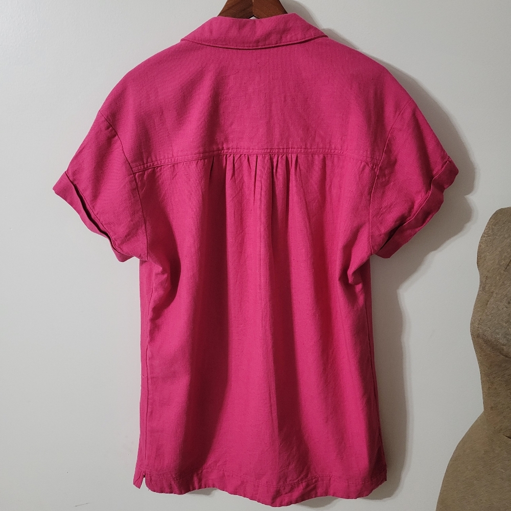 Anthropologie Pilcro Pink Buttondown Shirt Dress Size Medium - Picture 4 of 6